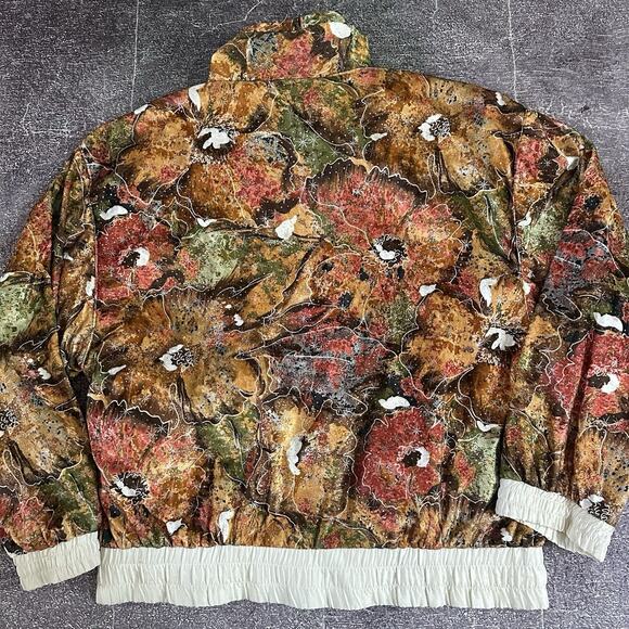 Women's Vintage 90's Chili Pepper Suede Fall Lef Reversible Track Jacket Sz S - Picture 3 of 6